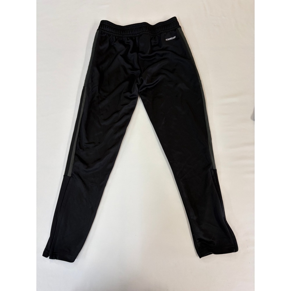 Adidas Kids Soccer Training Pants Black Grey Size S 9-10Y Joggers - Picture 9 of 9